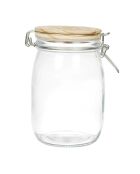 Bocal en verre mamie Lily transparent/marron - 100 cl