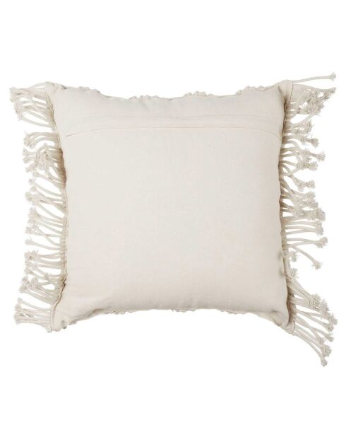 Coussin macramé beige - 40x40 cm