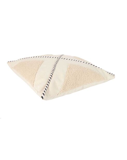Coussin bouclette beige - 40x40 cm