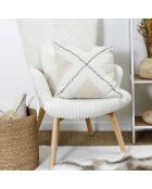 Coussin bouclette beige - 40x40 cm