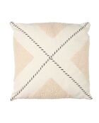 Coussin bouclette beige - 40x40 cm