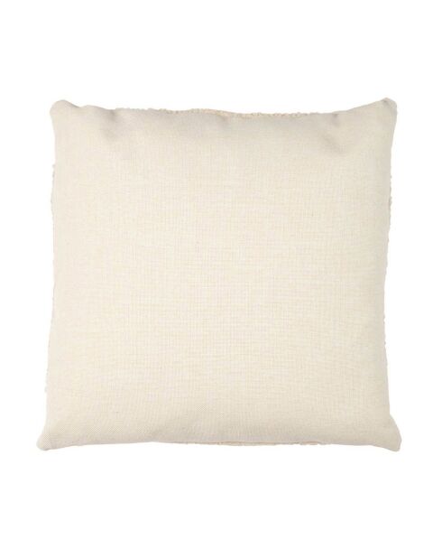 Coussin bouclette beige - 40x40 cm