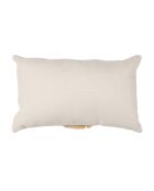 Coussin à franges beige - 50x30 cm