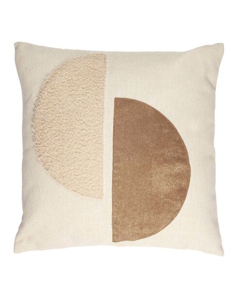 Coussin bouclette beige - 40x40 cm