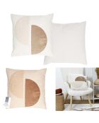 Coussin bouclette beige - 40x40 cm