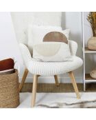 Coussin bouclette beige - 40x40 cm