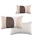Coussin bouclette  beige - 50x30 cm