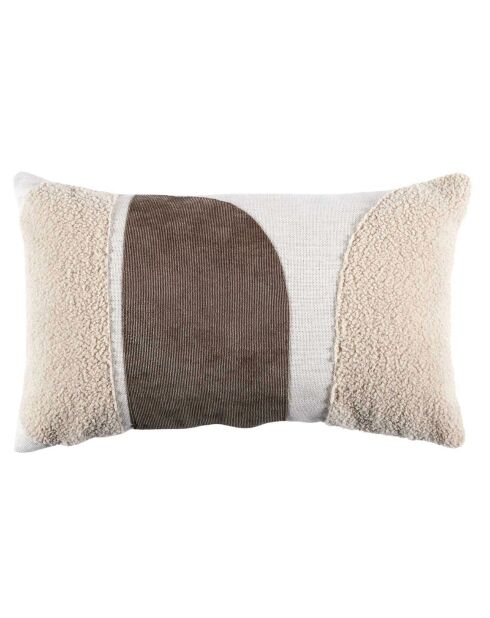 Coussin bouclette  beige - 50x30 cm
