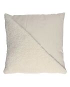 Coussin bouclette beige - 40x40 cm