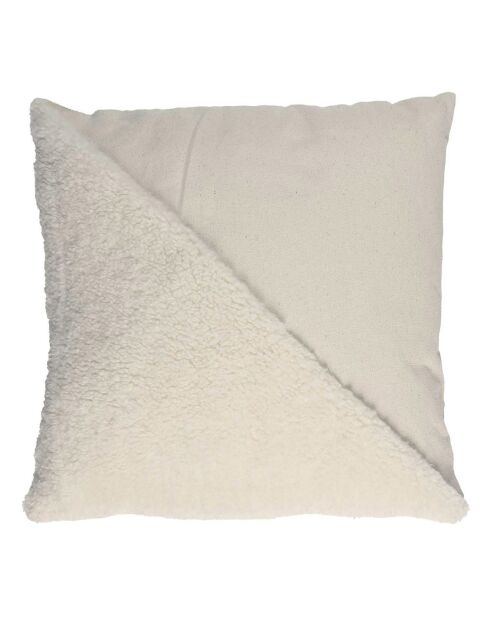 Coussin bouclette beige - 40x40 cm
