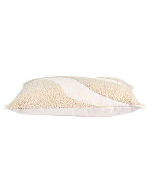 Coussin bouclette beige - 50x30 cm