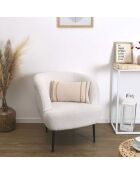 Coussin tressé beige - 50x30 cm