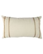 Coussin tressé beige - 50x30 cm