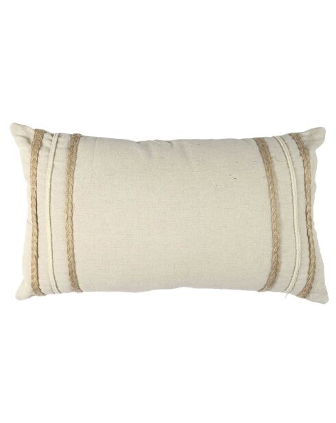 Coussin tressé beige - 50x30 cm