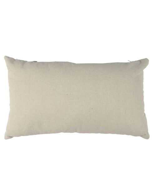 Beiges gewebtes Kissen, 50 x 30 cm