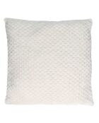 Coussin nid d'abeille blanc - 40x40 cm