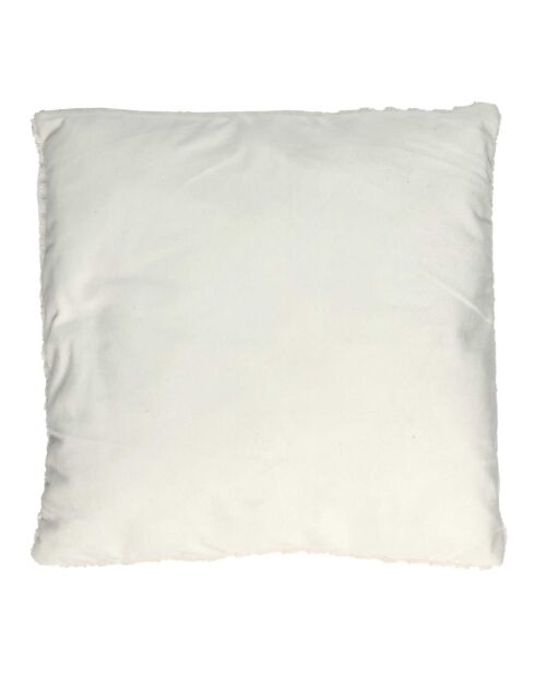 Coussin nid d'abeille blanc - 40x40 cm