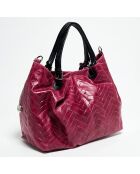 Borsa in pelle Lina fushia - 39,5x19x32,5 cm