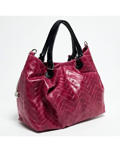 Borsa in pelle Lina fushia - 39,5x19x32,5 cm