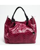 Borsa in pelle Lina fushia - 39,5x19x32,5 cm