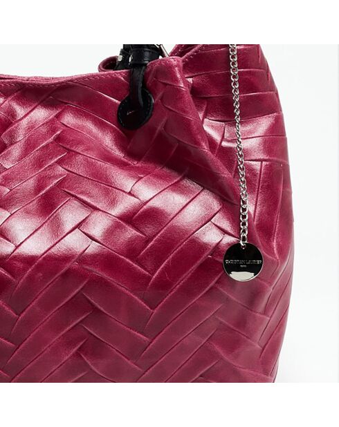 Borsa in pelle Lina fushia - 39,5x19x32,5 cm