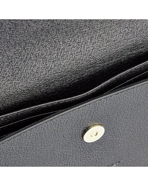 Sac à Bandoulière en Cuir Aster noir - 26x14x5 cm