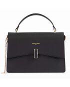 Sac à main en Cuir Mini Emma noir - 21x16x8 cm