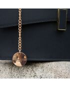 Sac à main en Cuir Mini Emma noir - 21x16x8 cm