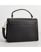 Sac à main en Cuir Mini Emma noir - 21x16x8 cm