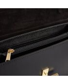 Sac à main en Cuir Mini Emma noir - 21x16x8 cm