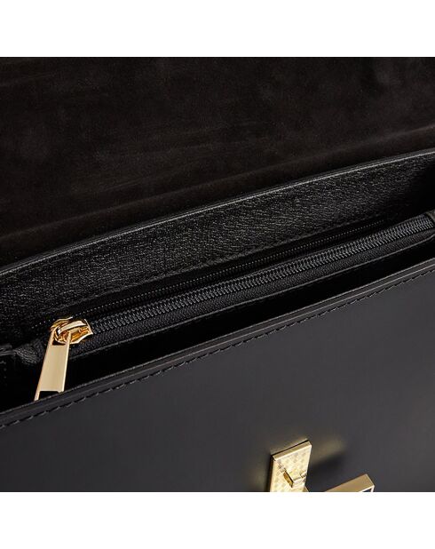 Sac à main en Cuir Mini Emma noir - 21x16x8 cm