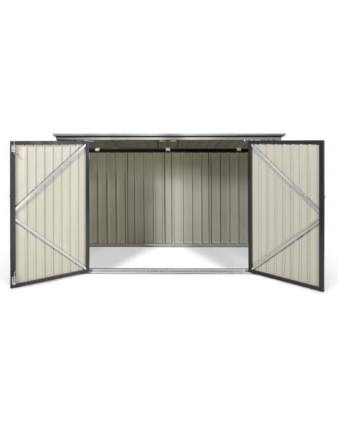 Abri à vélo gris - 176x105x130 cm