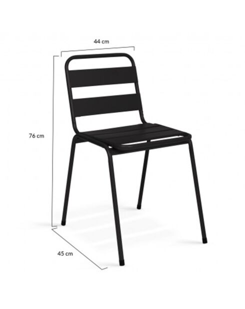 6 Chaises de jardin  multicolores - 44x45x76 cm