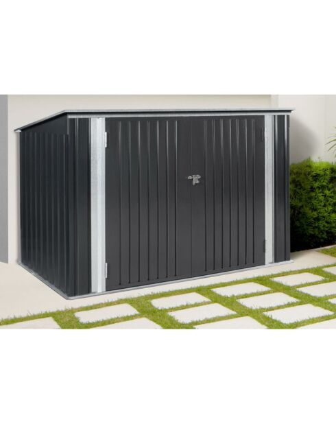 Abri à vélo gris - 176x105x130 cm