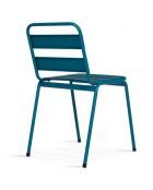 6 Chaises de jardin  multicolores - 44x45x76 cm