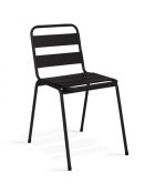 6 Chaises de jardin  multicolores - 44x45x76 cm