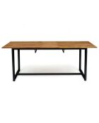 Table extensible  noir/bois - 160/200x80x75 cm
