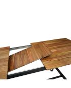 Table extensible  noir/bois - 160/200x80x75 cm