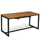 Table extensible  noir/bois - 160/200x80x75 cm