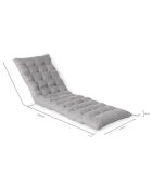 2 Coussins universels pour bain de soleil gris - 180x52x8 cm