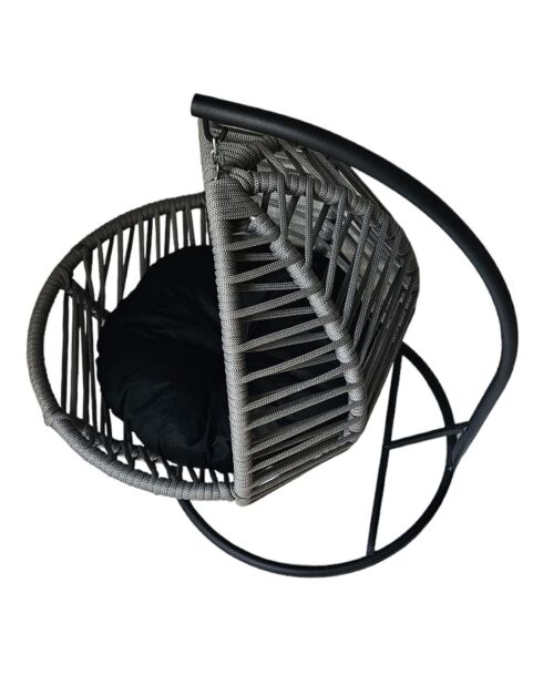 Chaise balançoire pour chat gris/noir - 45x70x45 cm