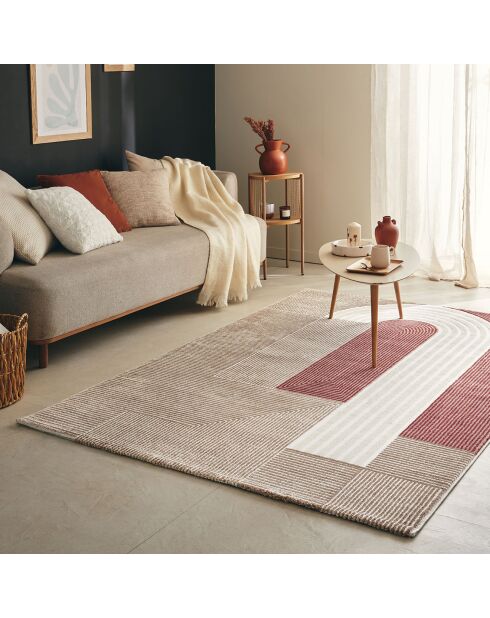 Tapis Memphis 563 rouge - 200x290 cm