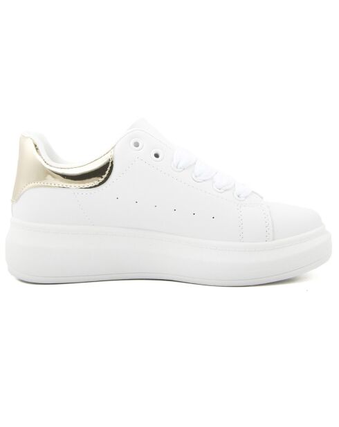Sneakers Eva blanc/doré