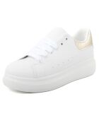Sneakers Eva blanc/doré