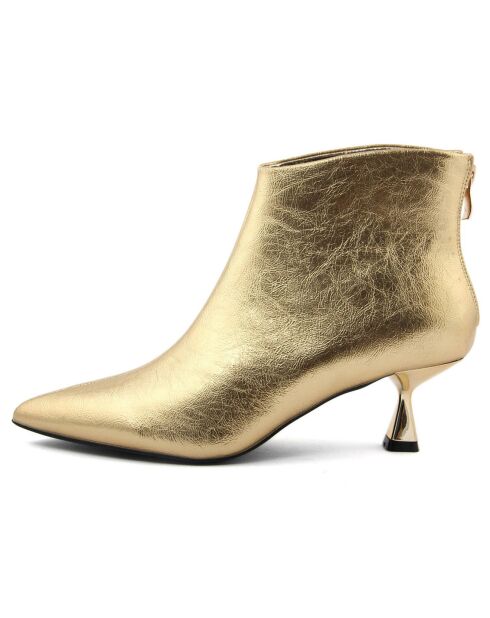 Bottines Eliz dorées - Talon 5.5 cm