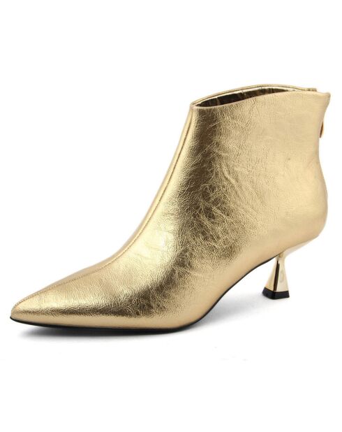 Bottines Eliz dorées - Talon 5.5 cm