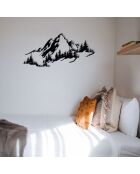 Décoration murale Montagne noire - 67x30 cm