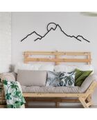 Décoration murale Montagne noire - 100x29 cm