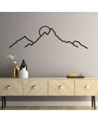 Décoration murale Montagne noire - 100x29 cm