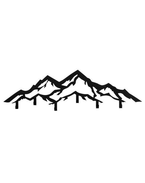 Black Mountain wandhaak - 80x4x25 cm